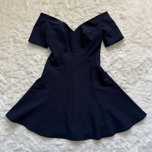 Cinq à Sept Cinq A Sept Dress Kenna Off The Shoulder Mini Navy 6 NWT New