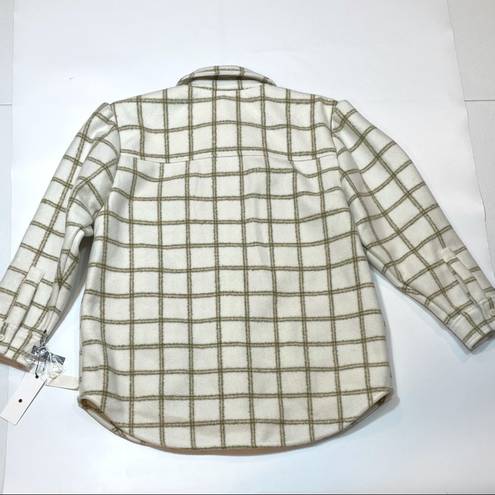 Treasure & Bond  Plaid Puff Sleeve Shirt Jacket