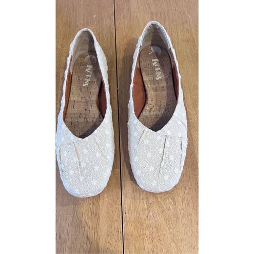 KORK'S WOMENS [ALMER EMBROIDERED BALLET FLATS ARCH SUPPORT SIZE 11M