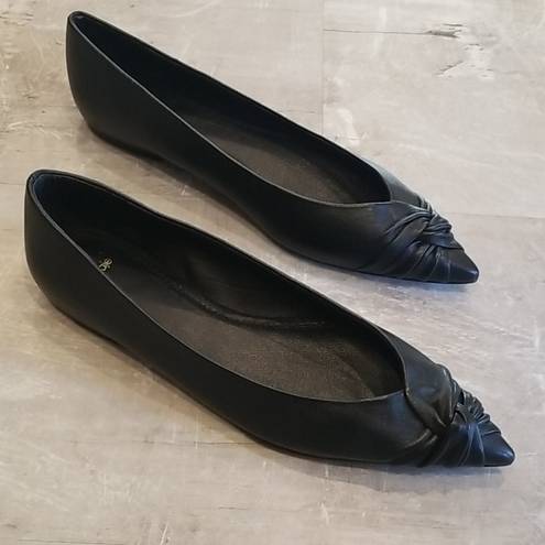 Maje 💕💕 Flat Leather Pumps ~ Black