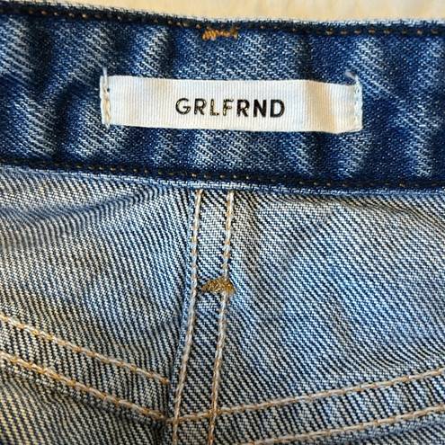 GRLFRND  Eva Denim Mini Skirt Walk This Way