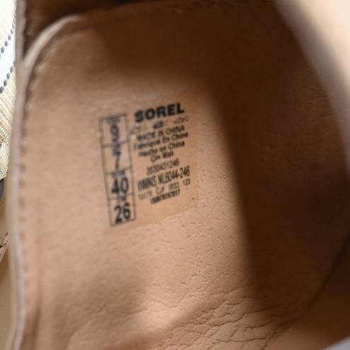 Sorel  Womens 9 Joanie III Wedge Slide Sandal in Honest Beige & Chalk NEW