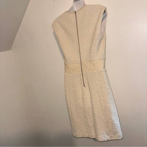 Rebecca Taylor Crew Neck Mini Dress Size: M | US 8 Color: Cream 🆕 Retail $475