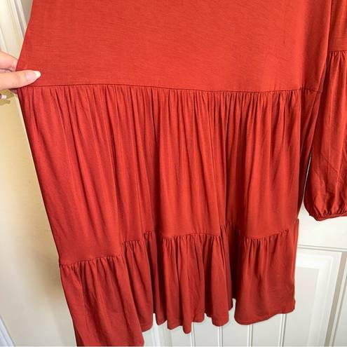 Cynthia Rowley , burnt orange, tiered dress women large