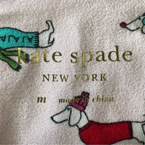 Kate Spade  Pajama Top Only Pink Dachshund Medium