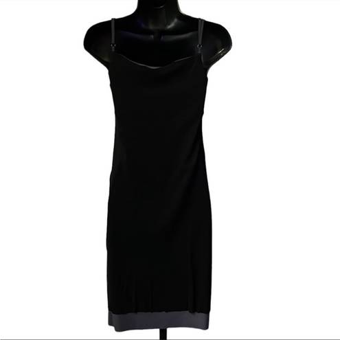 Esprit  Medium Black Gray Slip Dress Y2K