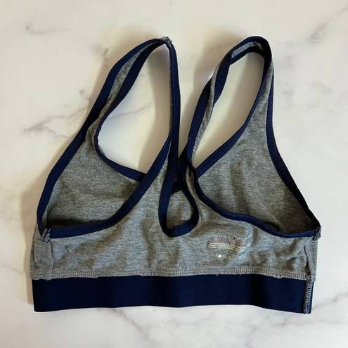 Tommy Hilfiger Gray And Blue Unlined Sports Bra Size Small