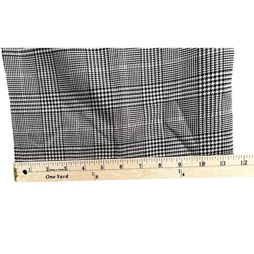 Lafayette 148  Dalton Pants Womens Size 8 Black White Houndstooth Plaid Wide Leg