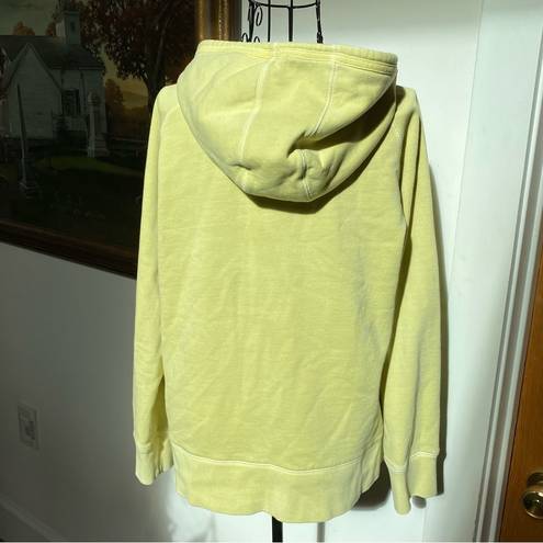 Life is Good Full Zip Hoodie Sweatshirt Lime Yellow Size Medium