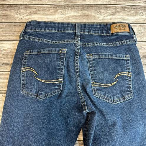 Levi Strauss & CO. Signature Women's Modern Straight Mid Rise Jeans Dark Blue 26