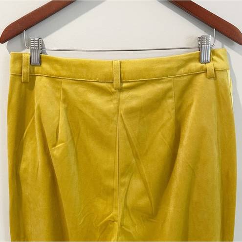 7 For All Mankind  Velvet & Satin Wide Leg Trousers Gold Size 10 NEW