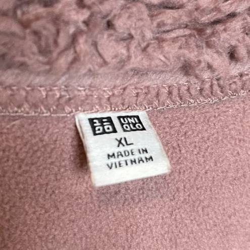 Uniqlo  mauve dusty rose sherpa teddy jacket