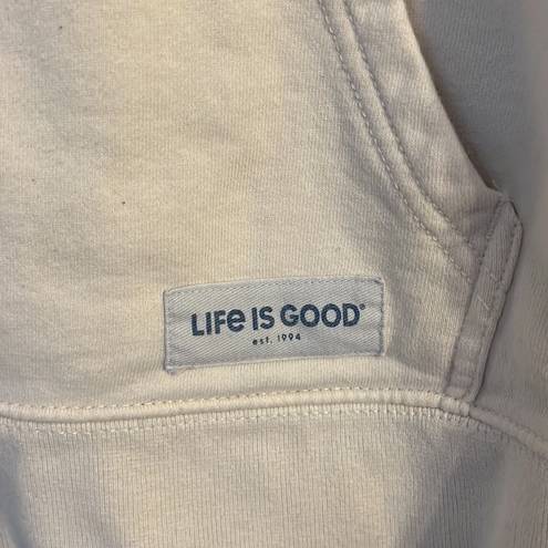 Life is Good Life‎ is Good Fine Daisy Coin Simply True Fleece Hoodie Sz Medium ♣️