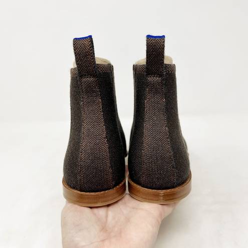 Rothy's [] Cocoa Brown Merino Wool Retired Flat Chelsea Ankle Boots NIB Size 9.5