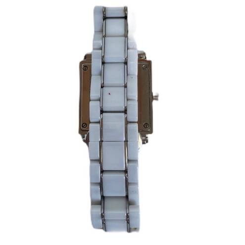 Fendi  White Square Watch Stainless Steel