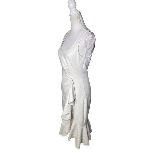 Cinq à Sept  Ruffle Angela Dress White Womens Size 6