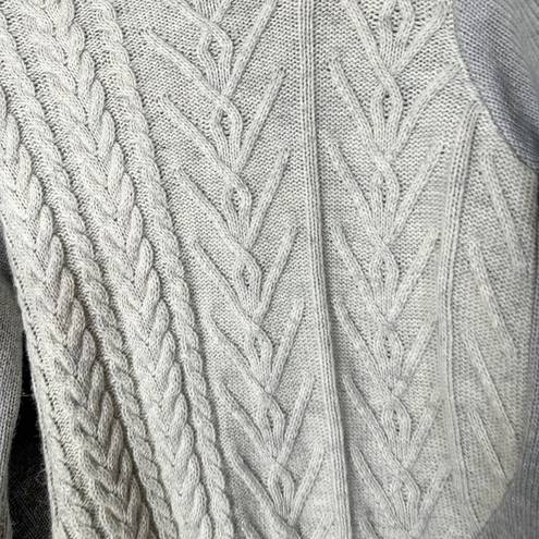 FATE. Please Yourself Gray and Cream Open Shawl Chunky Cardigan, EUC, Small