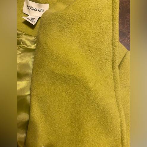 St. John’s Bay  Wool/Cashmere Pea Coat in Wild Green - size small