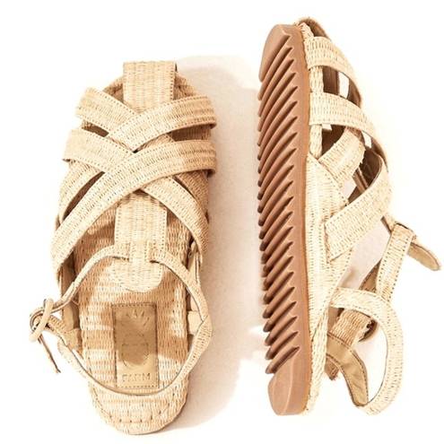 Farm Rio Raffia Zig Zag Woven Sandals Size 10 NWT