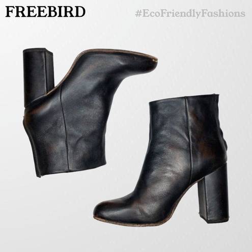 FREEBIRD by Steven  Harlo Womens Black Brown Faded Heeled Ankle Booties Size 10