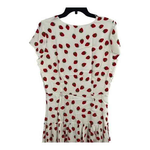 Yumi Kim Marianne Strawberry Dress Ivory Red Size 10 New