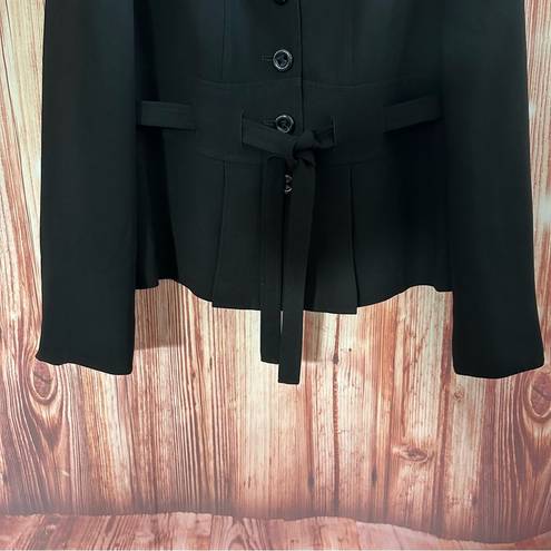 Jones Wear  Black Tie Waist Suit Jacket