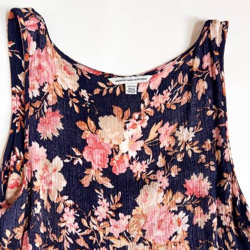 American Eagle  OUTFITTERS FLORAL PRINT NAVY SUNDRESS