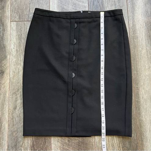 Trina Turk  Button Front Black Pencil Skirt Size 6