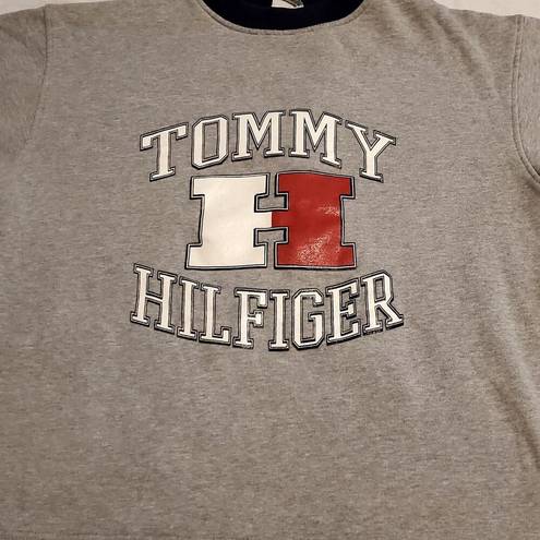 Tommy Hilfiger Vtg  Sweater Spell Out Logo Big H Sz M Pullover Jumper Sweatshirt