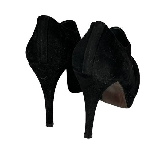 Stuart Weitzman  Black Suede Bootie Heels