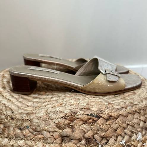 Brighton  “Lyric” Platinum Buckle Mule Dressy sandals Size 9 M