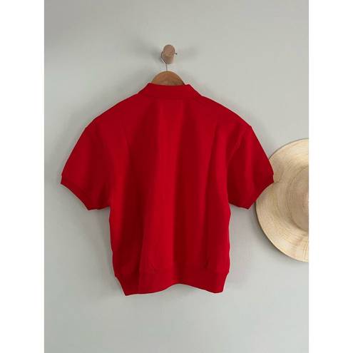 Everlane  | The Oversized Polo Top | Goji Berry Red | Sz S | NWT