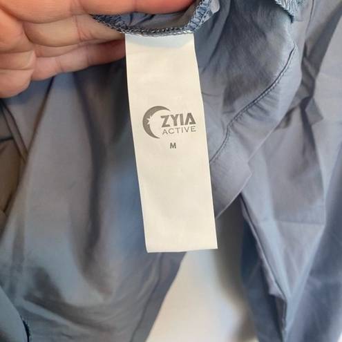 Zyia  Active Gray Drawstrings Windbreaker