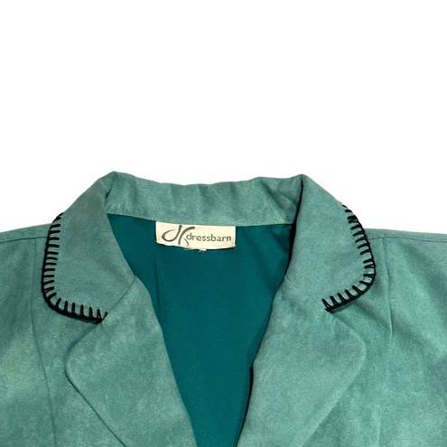 Dress Barn Vintage  Sea Green Scalloped Hem Blazer Size 8