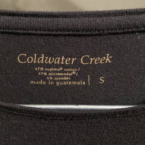 Coldwater Creek  long sleeve black tee size s