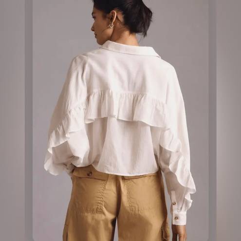 Pilcro  ruffle crop blouse