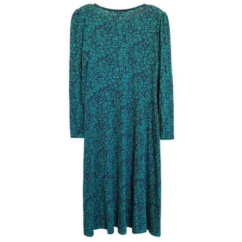 Petal Boden Crew Neck Jersey Midi Dress in Forest  Bloom US Petite SZ 4P NWOT