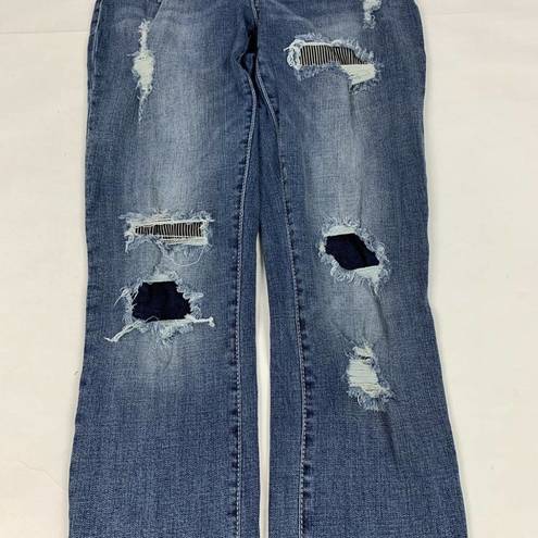 INC Int’l Concepts Straight Leg Regular Fit Distressed Crop Jeans Women’s Size 2