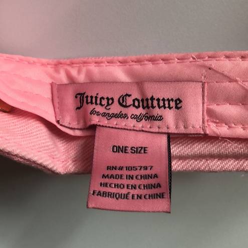 Juicy Couture  nwt Shiny Rhinestones Sport Sun Visor Adjustable Summer Cap pink