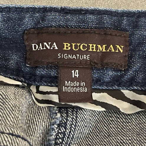 Dana Buchman  Womens Straight Leg Jeans High Waist Dark Wash Size 14