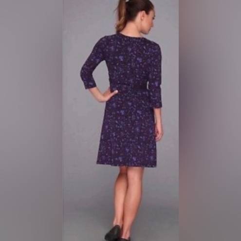 Patagonia  Purple Floral Paisley Margot Faux Wrap Dress Size Small