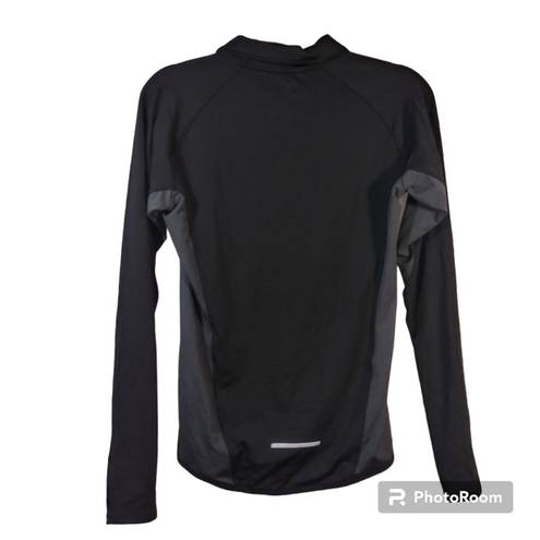 Second Skin  Black Gray Compression Running Athletic Pull Over Top Size M