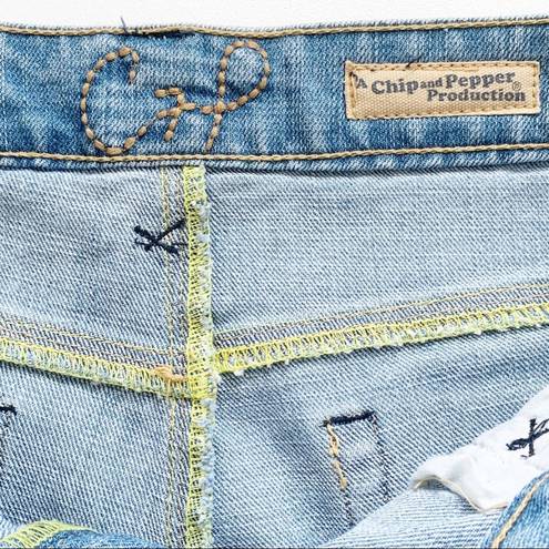 Chip & Pepper Vintage  Shorts Light Wash Denim Y2K Bermuda Jean Size 7 Junior NWT