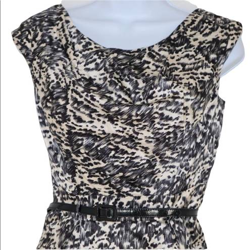 Shoshanna  Silk Boatneck animal print Sheath‎ Dress size 4