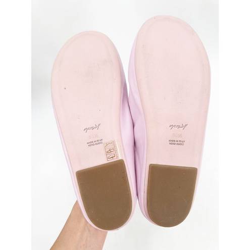 ma*rs èll Slip On Leather Mules Pink Purple Lavender 38.5 NEW
