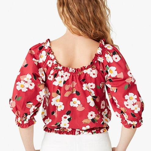 Kate Spade NWT  Botanical garden aperitif top, Red and White