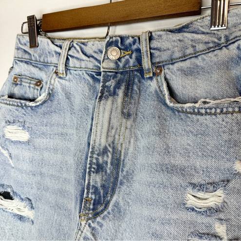 Pilcro  Urban Outfitters Destroyed Denim Mini Skirt Distressed Ripped Women’s 4