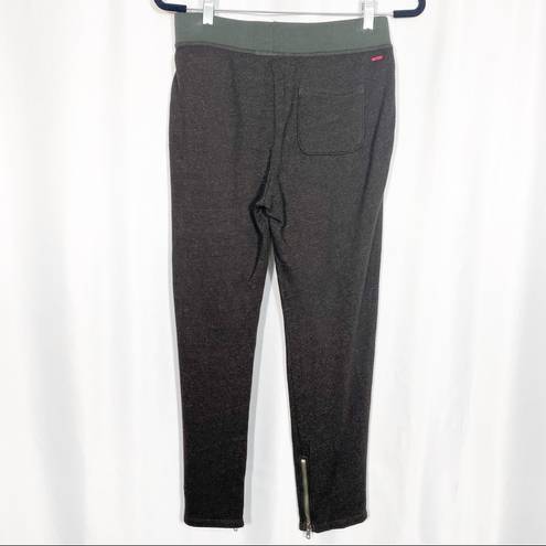 n:philanthropy  Cotton French Terry Ankle Zip Jogger Sweatpants: Olive Green