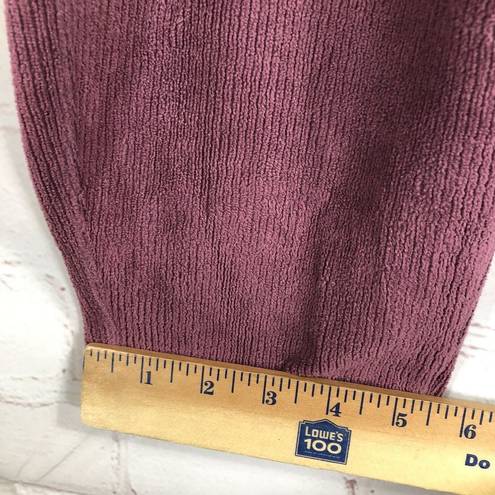 Lands'End  Womens Corduroy Leggings Sz XL Burgundy Pull On Pockets Stretch