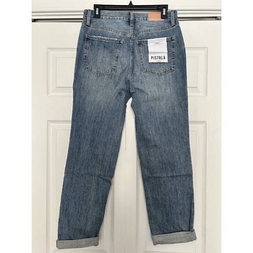 Pistola  Presley High Rise Relaxed Roller Jean Crop Length in Grand Blue Size 28